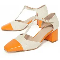 Montevita Zweifarbiger High Heel mit offener Ferse und geschlossener Spitze