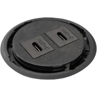 Evoline One 2fach USB Charger C+C, Schwarz DM 59 mm