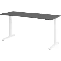 Bümö Schreibtisch elektrisch XBHM - Nachbildung: Graphit, Gestell: Weiß, Größe: 200 x 80 cm