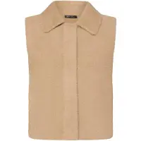 Betty Barclay Strickjacke "Strickweste mit Kragen", Damen, Gr. 48, beige, Strickjacken Strickjacke
