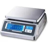 CAS Software CAS Waage SWW2S, GEEICHT, Edelstahlwaage, Kontrollwaage, 3 kg/0,5 g, Tischwaage, Küchenwaage, Teewaage, Imkerwaage, Obstwaage, Gemüsewaage