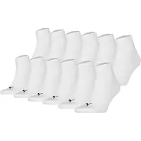 Puma Kurzsocken "Socken Quarter Plain ECOM 12P 12er Pack", Herren, Gr. 39-42, weiß, Obermaterial: 68% Baumwolle CO. 18% Polyamid PA. 12% Polyester PES. 2% Elasthan EL., Socken Kurzsocken