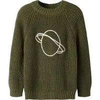 Name it Jungen Pullover & Cardigans Nmmemlen Emb Knit Lil - Khaki - Größe 116