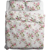 TRAUMSCHLAF Lyocell Lyocell Bettwäsche Rosenzauber 135x200 cm + 80x80 cm