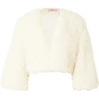 Vera Mont Fellimitatjacke "Kunstfell-Jacke mit Rundhalsausschnitt", Damen, Gr. 40, beige (champagne sorbet), Obermaterial: 100% Polyester PES., Jacken Fellimitatjacke