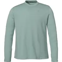 Schöffel Funktionsshirt SCHÖFFEL "CIRC Longsleeve Style Smue MNS", Herren, Gr. 52, grün (9405, grau), Oberstoff: 100% Polyester, Rundhals, Shirts Funktionsshirt