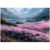WALLARENA Fototapete Gebirge in Rosa | Gr.: 250 x 175 cm