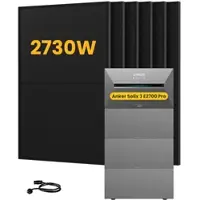 Anker SOLIX Solarbank 3 E2700 Pro Solaranlage, mit 6 x 455W Bifazialen Solarmodulen, by Powerness - 10.8kWh / ohne Zubehör / Powerness Express (Lieferzeit: 5-14 Werktage)