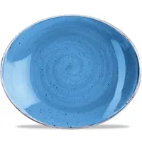 Churchill Livingstone Stonecast Cornflower Blue Platte Oval 19,2cm