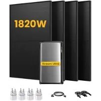 EcoFlow Stream Ultra, All-in-One Speicher für Balkonkraftwerke, mit 4 x 455 Bifaziale Solarmodule, by Powerness - Stream Ultra | 1920Wh / 4 x Smart Plug / Powerness Express (Lieferzeit: 5-14 Werktage)