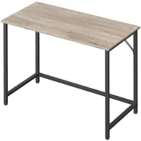 BellaFurn Heimarbeitstisch, stabiler Computertisch, einfach zu montieren | Greige-Schwarz | 100x50x75cm
