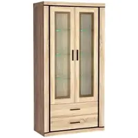 Masseno VITRINE MALAGA 192 / 97 cm in Sonoma Eiche