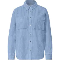 Street One Langarm Hemdbluse aus Cord mit Knöpfen in Northern Blue | Gr.: 40