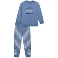 Schiesser Schlafanzug Comfort Cotton in Blaugrau | Gr.: 152