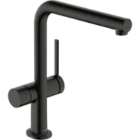 Hansgrohe Talis M54 Einhebel-Küchenmischer U 270, Geräteabsperrventil, 1-jet, 72827340, Farbe: Brushed Black Chrome