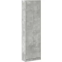 Helloshop26 - Moderner Schrank mit praktischem Stauraum 55 x 25 x 189 cm minimalistisches Design Holzwerkstoff Betongrau 02_0055918