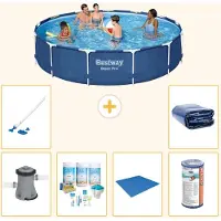 Bestway Steel Pro Rund - 396x84 cm - 7-teilig S21612
