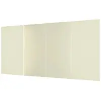 Duschparadies 380 x 210cm Duschrückwand Duschrückwände Wandverkleidung Premium Aluverbundplatte 3mm Fliesenersatz Elfenbeinweiß 4 Stück Zusammenbau
