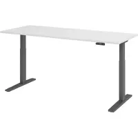Bümö Schreibtisch elektrisch XMKA - Nachbildung: Weiß, Gestell: Graphit, Größe: 200 x 80 cm