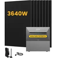 Anker SOLIX Solarbank 3 E2700 Pro Solaranlage, mit 8 x 455W Bifazialen Solarmodulen, by Powerness - 5.4kWh / 1 x Smart Meter / Powerness Express (Lieferzeit: 5-14 Werktage)