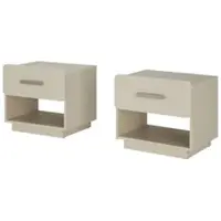 Möbel Kraft Nachtkommoden-Paar ¦ beige ¦ Maße (cm): B: 53,2 H: 48 T: 41.5