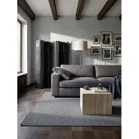 KADIMA DESIGN Niederflor-Teppich Kurzflor Uni Polypropylen Beige 133x133 cm Rund Modern COLFOSCO |