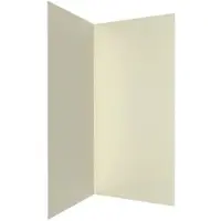 Duschparadies 100 x 90 x 210cm Duschrückwand Duschrückwände Wandverkleidung Premium Aluverbundplatte 3mm Fliesenersatz Elfenbeinweiß
