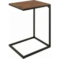 DELUKE Beistelltisch MARIT Eckig 45x35x61cm Holz Braun Kleiner Tisch Couchtisch für Wohnzimmer