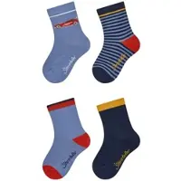 Sterntaler Socken 4er-Pack Auto in mittelblau | Gr.: 26