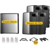 EcoFlow Stream Ultra X, All-in-One Speicher für Balkonkraftwerke, by Powerness - Stream Ultra X + 4 x Stream AC Pro | 11520Wh / 4 x Smart Plug / Powerness Express (Lieferzeit: 5-14 Werktage)