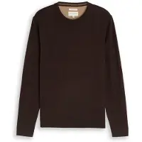 Tom Tailor Herren Rundhals Pullover BASIC CREWNECK KNIT Relaxed Fit 1039805-40781 Dark Chocolate Braun Grau L
