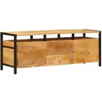 Helloshop26 - Aufbewahrungsschrank mit modernen Schubladen 110 x 30 x 40 cm aus massivem braunem Mangoholz 02_0058087