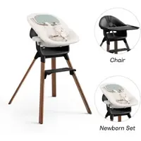 Stokke CLIKKTM Bundle Hochstuhl Bambus inkl. Newbornset, schwarz