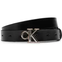 Calvin Klein Ledergürtel "ROUND CK 2COLOR BUCKLE SMOOTH 25" Regular fit und größenverstellbar