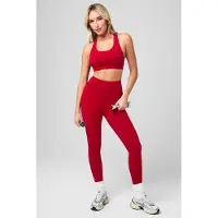 Fabletics Seamless High-waisted Houndstooth Legging Holly Berry/heated Größe: M REG | Sport-Leggings Outlet | Damen