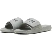 Puma Badesandale "ROYALCAT COMFORT 2", Damen, Gr. 42, Textil, grau (gray echo, schwarz), Synthetik, unifarben, Schuhe Badesandale, für Alltag und Freizeit, mit SOFTRIDE-Dämpfung, sportlicher Stil
