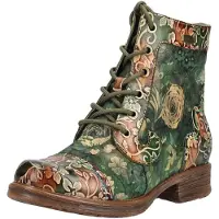 LAURA VITA Schnürstiefelette "Stiefelette Leder/Textil"