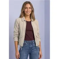 Street One Cordjacke mit Hemdkragen und Zipper in Clay Sand | Gr.: 40