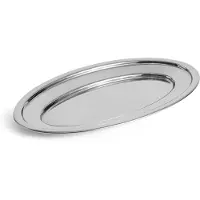 HAY - Essential Stahl Ovale Platte - Medium - B18 x L30 cm