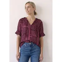 Street One Kurzarmbluse Kurzarm Tunika-Sommerbluse mit grafischem Muster