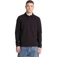 Timberland Hochwertiges Langarm-Poloshirt für Herren in Schwarz – Regular Fit
