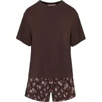 Hunkemoller Pyjama Set Loose Braun
