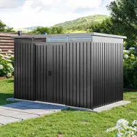 PRIMEYARD 260 x 160 cm Gerätehaus, Perlgrau - (GFPV01011)