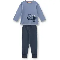 Sanetta Schlafanzug "Pyjama Schlafanzug Bagger lang Kids 1er Pack", Herren, Gr. 104, blau, Obermaterial: 100% Baumwolle CO., Homewear-Sets Schlafanzug