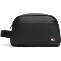 Tommy Hilfiger Kulturbeutel "TH FOUNDATION WASHBAG" Unisex Waschbeutel, Minibag mit Hardcover-Logoflag
