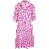 Navigazione Blusenkleid "Kleid" mehrfarbiges Blattmuster