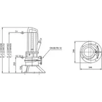 Wilo Abwassertauchmotorpumpe Rexa PRO-C08- 418A/40M015X523/O, DN80, 1,5 kW, 230 V