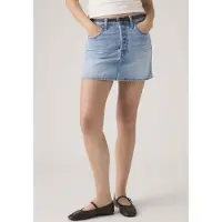Levi's Jeansrock "ICON SKIRT", Damen, Gr. 28, blau (aligned smoke), Web, Obermaterial: 100% Baumwolle, kurz, Röcke Jeansrock, mit Used-Effekten und ausgefransten Kanten