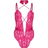 Hunkemoller Private Body offenem Schritt Brandy Rosa