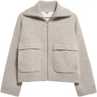 Armedangels - Women's Cotton-Wool Knit Jacket - Freizeitjacke Gr L grau